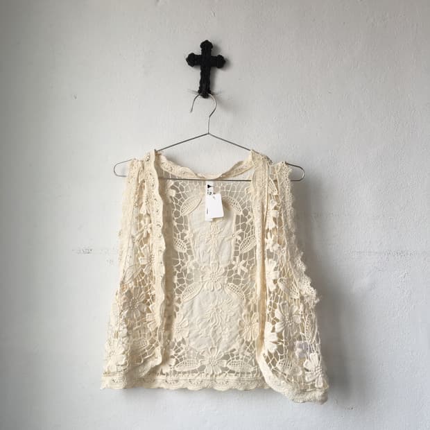 Crochet open vest