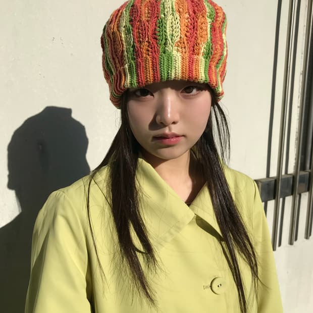 여러 과일 스트라이프 비니