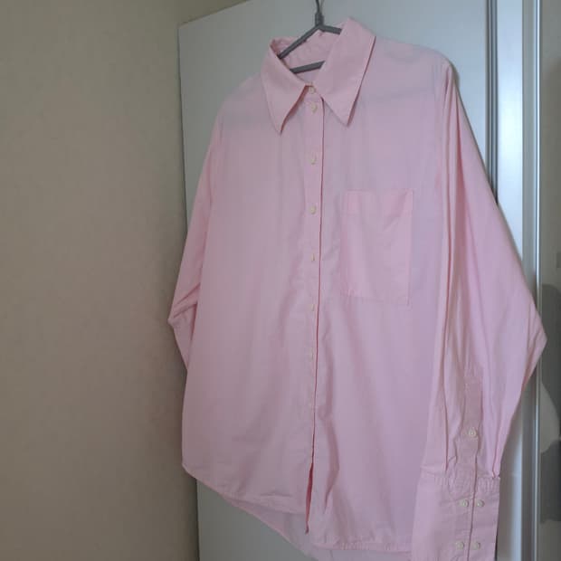 코스 핑크 오버핏 면셔츠 남방