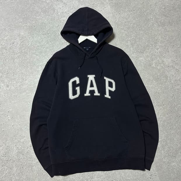 갭 GAP 빅로고 블랙 후드티