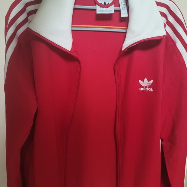 아디다스 아디컬러 클래식 베켄바우어 트랙탑 베러 스칼렛 화이트 - US