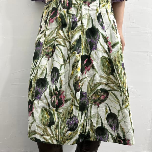 mari enedam italy garden printing skirt