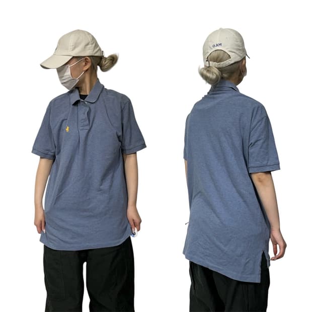 폴로 랄프 로렌 블루 반팔 피케에 티셔츠 M