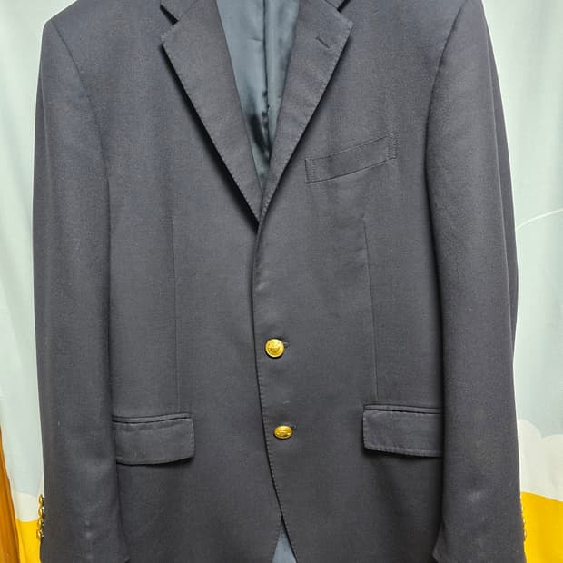 105 44R 커스텀핏 폴로 네이비 금장 블레이저 이태리 메이드
