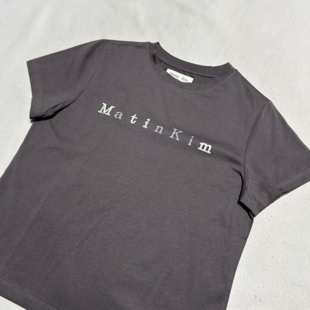 M 새상품 마뗑킴 여성용 그레이 반팔 티셔츠