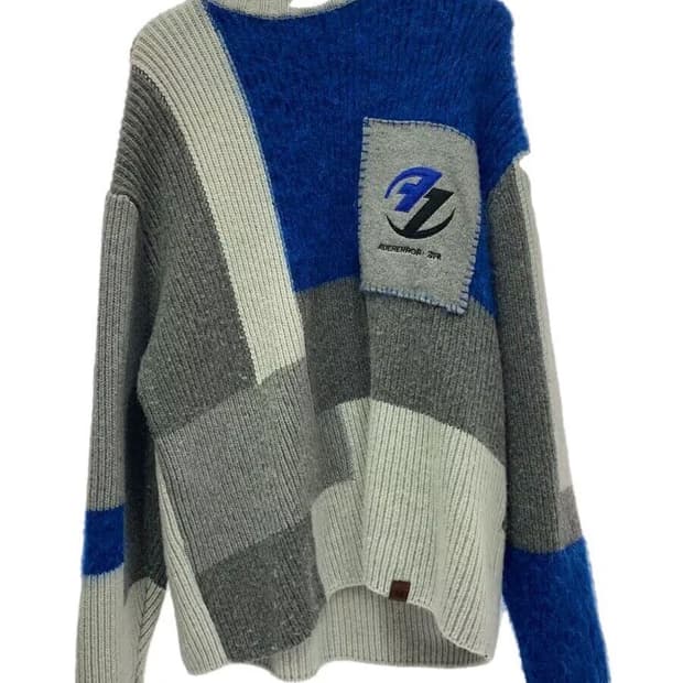 자라 x 아더에러 패치워크 오버사이즈 니트 스웨터 멀티컬러