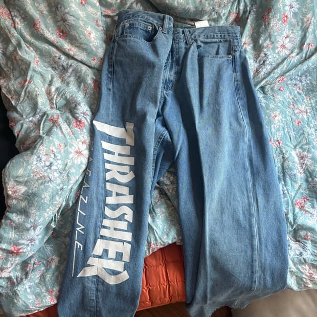 트레셔 와이드 데님팬츠