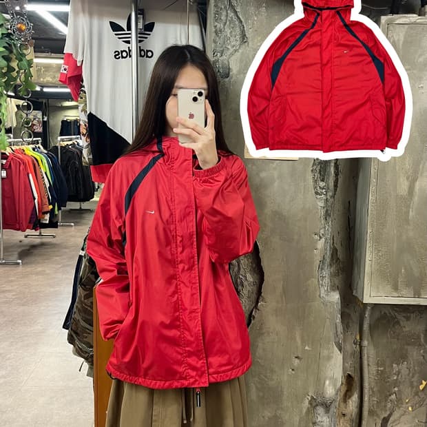 나이키 바람막이 레드 XL #csz1476