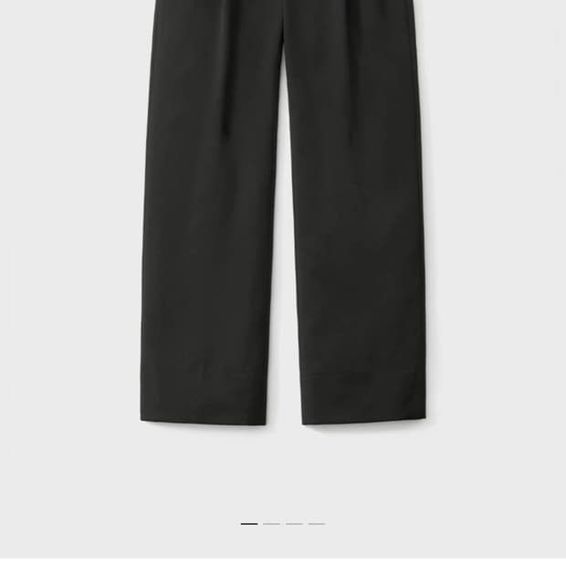 포터리 파인 울 투 플리츠 와이드 팬츠 새상품