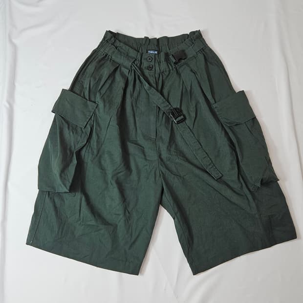 THEILMA 더일마 레이어드 트윌팬츠 텐셀 카고숏팬츠 하프 G사이즈