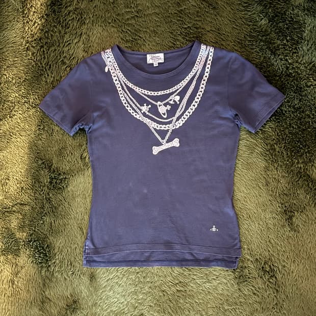 [44] 비비안웨스트우드 맨 Made in Japan 체인 티셔츠