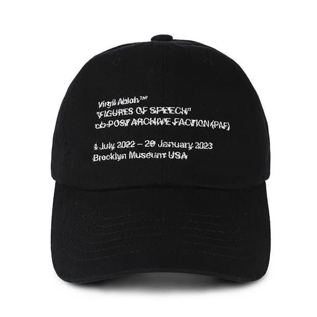 Off-White x Post Archive Faction 캡 블랙