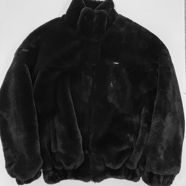 NOT4NERD 블랙 퍼 자켓