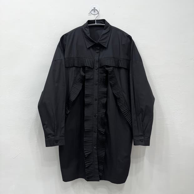 빈티지 프릴 롱 셔츠