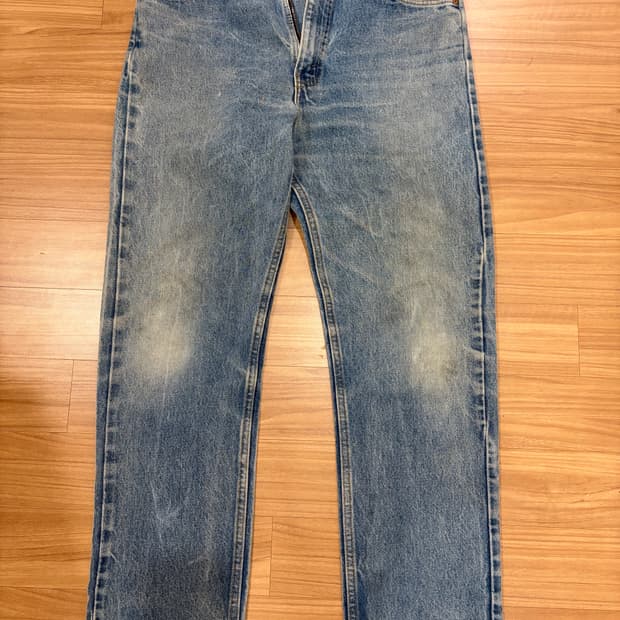 90s 빈티지 리바이스 505 스트레이트 데님 연청