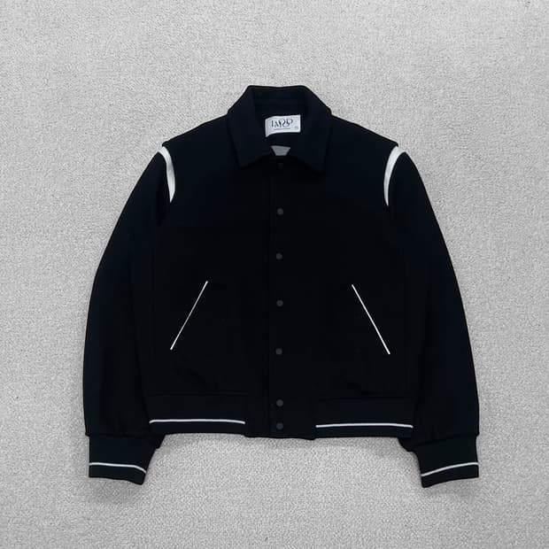 엘무드 Lmood 컨템포러리 바시티 자켓 블랙