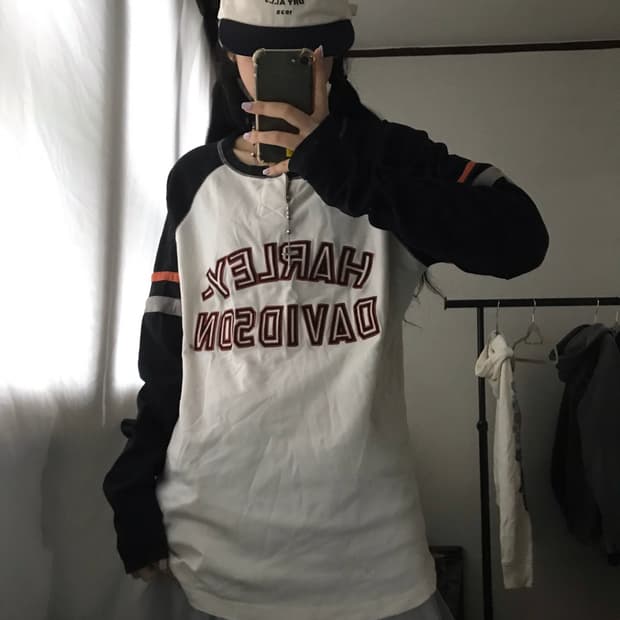할리데이비슨 빅로고 롱슬리브