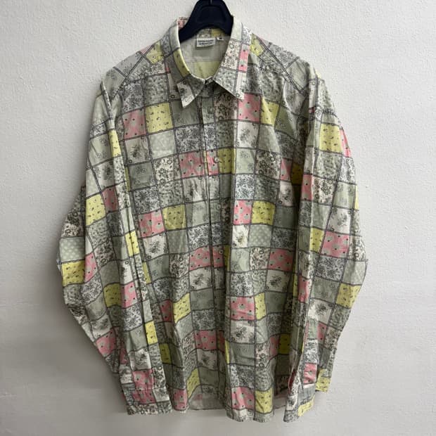 베네통 패치워크 셔츠 (M)