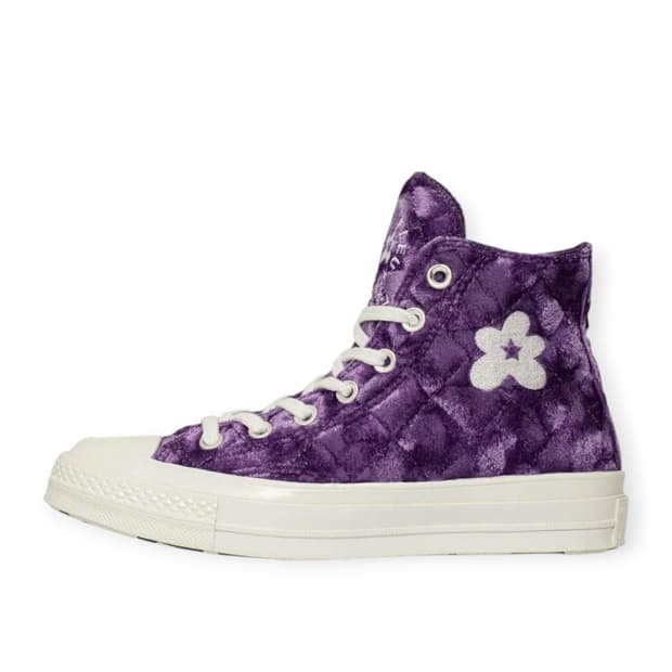 名品 골프 르 플레르 X 컨버스 척 하이 70s  퀼티드벨벳  퍼플