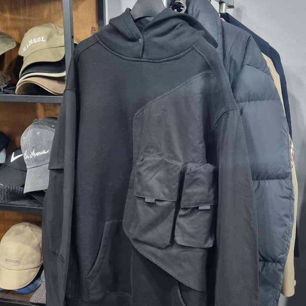 (밥켓) bobcat 남성 블랙 기모 후드 (100~110) 상태깔끔