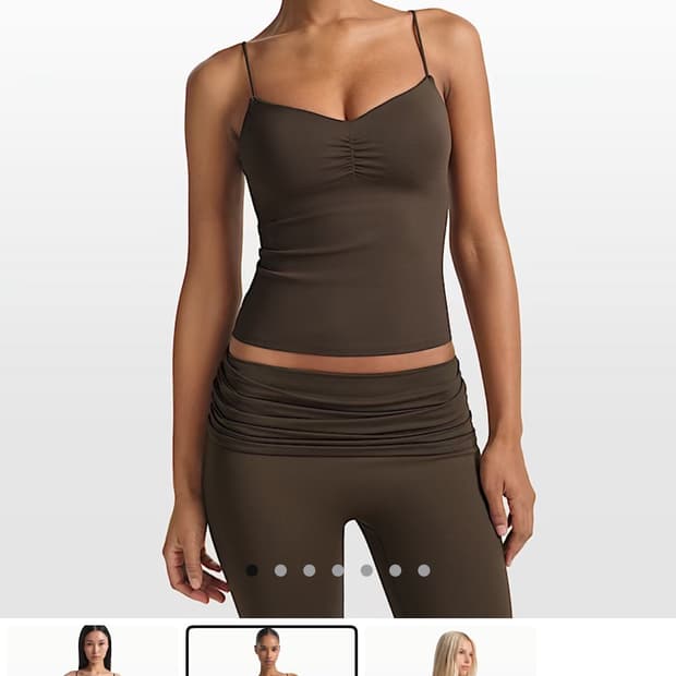 나이크 SKIMS 매트 여성 셔드 탱크 탑