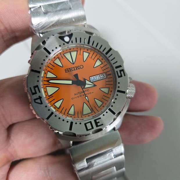 세이코 SEIKO 오렌지 몬스터 MOD NH36 오토매틱