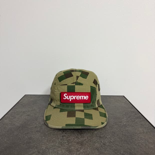(OS) 슈프림 박스로고 캠프캡 모자 밀리터리 카모 카키