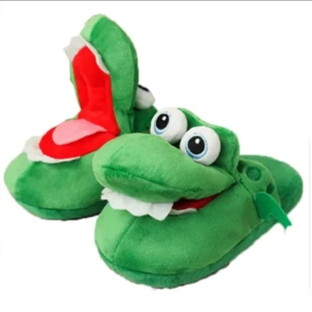 새상품 일괄 3세트)  재밌는 악어슬리퍼