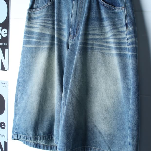 (L-XL) 이지노이지 반바지 팬츠 버뮤다 데님 청 워싱-P10709