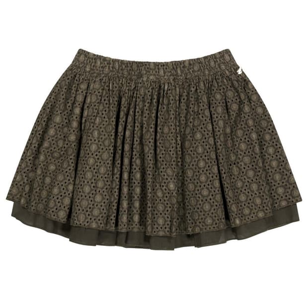 (브라운 ➡️ 화이트) 교환 FLOWER PUNCHING SKIRT