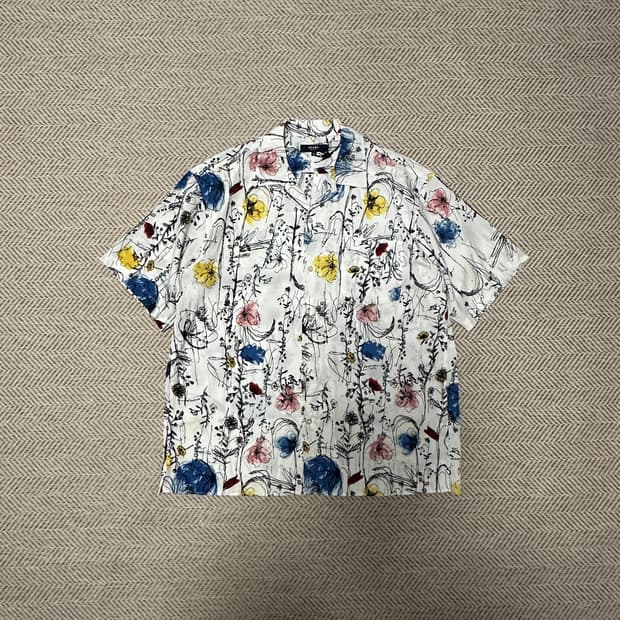 BEAMS polyester open shirt