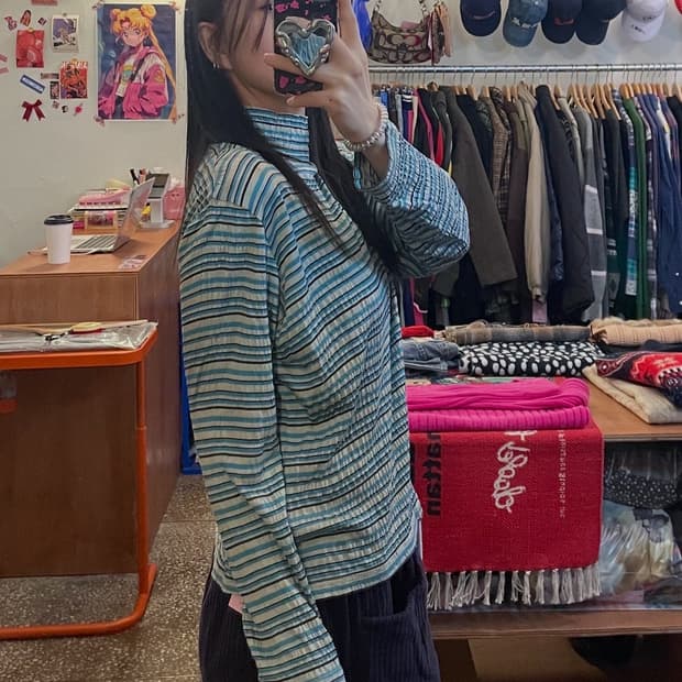 레이어드 실크 티셔츠[무배]