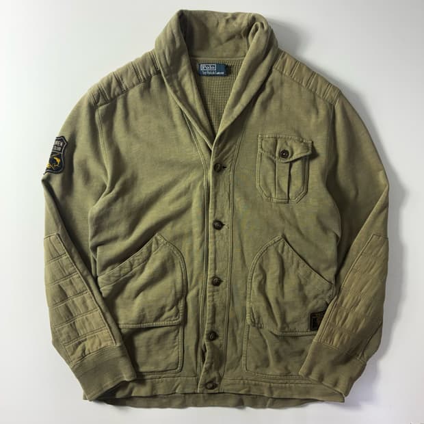 Polo  폴로 랄프로렌 스포츠맨 패치 포켓 숄카라 가디건 