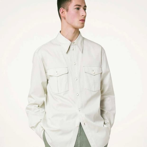 르메르 웨스턴 셔츠 (화이트실버버치) 50사이즈