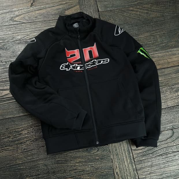 [알파인스타] 몬스터 바이커 라이딩 아머 집업 자켓 블랙 M18559