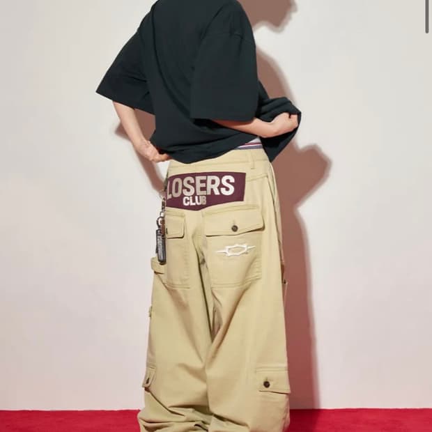 [새상품] 루저스클럽 멀티 카고 포켓 와이드 팬츠