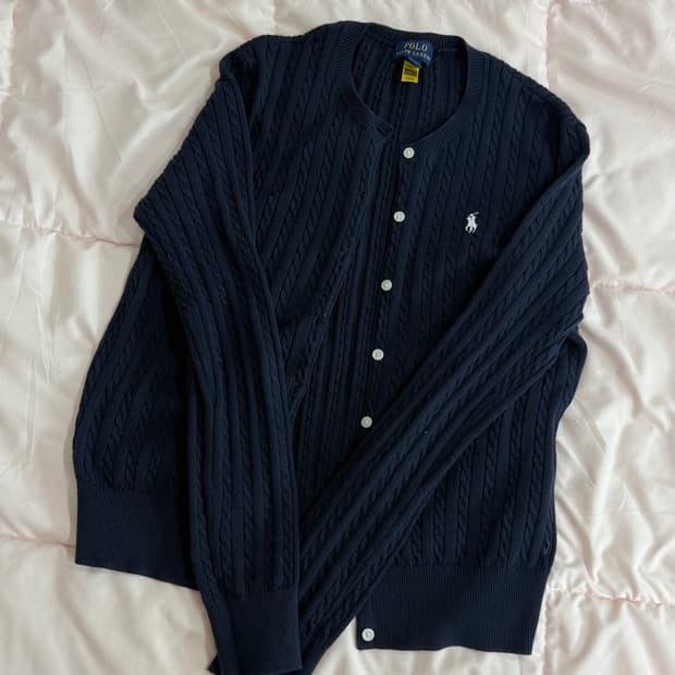 폴로 가디건 헌터 네이비 xl