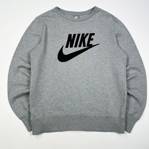 00s 나이키 올드스쿨 빅로고 맨투맨 그레이 L