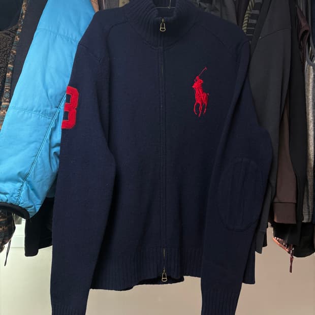 폴로 랄프로렌 25FW 빅포니 풀집업 니트 가디건