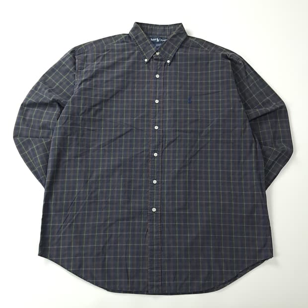 CK410 XL 폴로 90s 홍콩판 모던 타탄체크 셔츠 남방