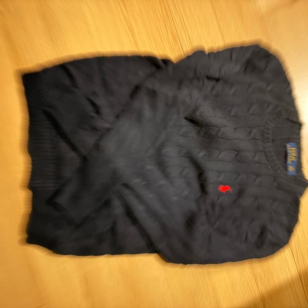 폴로 랄프로렌 네이비 꽈배기 니트 S