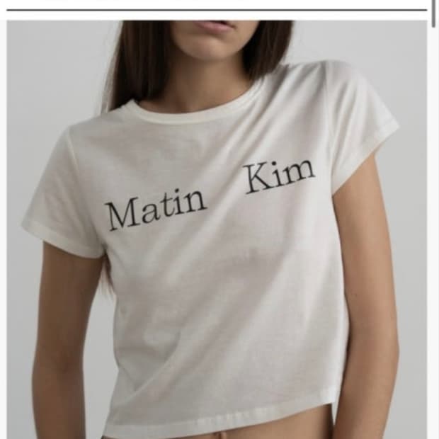 마뗑킴 크롭 반팔티