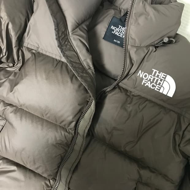 노스페이스 눕시 M/90 브라운 패딩