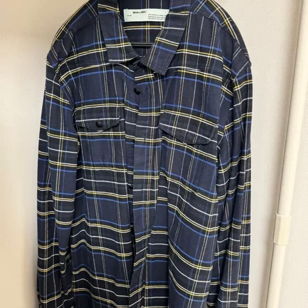 [XL] 오프화이트 f/w 플란넬 체크 셔츠