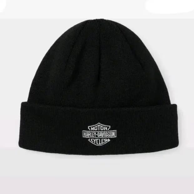 할리데이비슨 로고 비니 블랙 새상품급