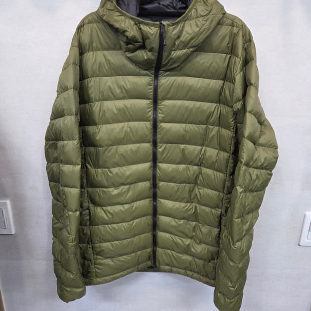  아디다스 아웃도어 모듈러 덕다운 경량패딩 올리브카키 xl 