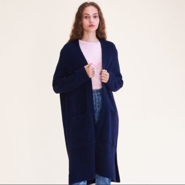 마쥬  MAJE 슬릿 디테일  롱 니트 원피스 1사이즈