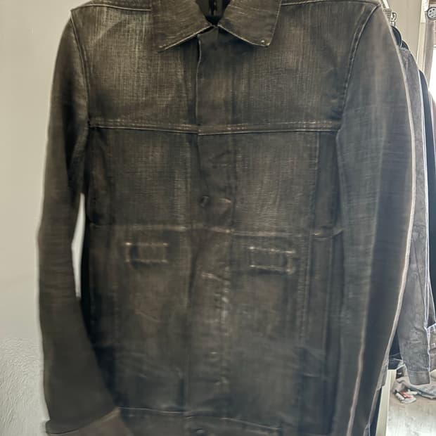 Rick Owens Drkshdw waxed coated jk