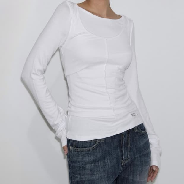 이네기 Veiled Layered Top set