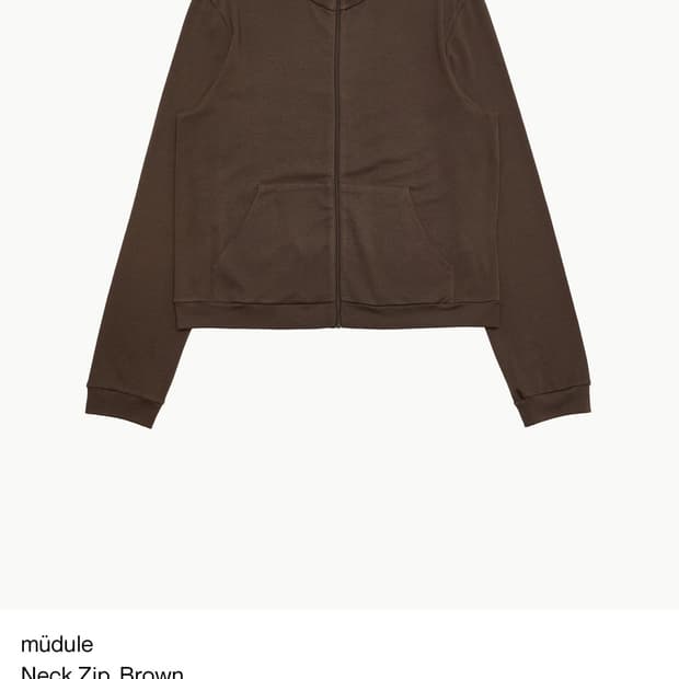 머듈 넥 집업 브라운 4사이즈 새상품